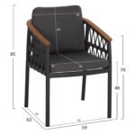 ΠΟΛΥΘΡΟΝΑ ΑΛΟΥΜΙΝΙΟΥ STREAM HM6427.01 ΣΚΟΥΡΟ ΓΚΡΙ ΣΧΟΙΝΙ & OLEFIN 59x63x85Υεκ. - Image 2