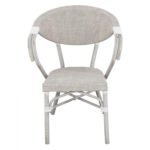 ΠΟΛΥΘΡΟΝΑ ΑΛΟΥΜΙΝΙΟΥ CLAY BAMBOO LOOK ΓΚΡΙ ΠΑΤΙΝΑ ΜΕ TEXTLINE HM5108 57x57x83cm - Image 3