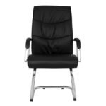 ΠΟΛΥΘΡΟΝΑ JACOB HM1045.11 ΜΑΥΡΟ PU ΜΕ ΒΑΣΗ ΧΡΩΜΙΟΥ 57x66,5x102 cm - Image 3