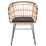 ΠΟΛΥΘΡΟΝΑ ΕΞ.ΧΩΡΟΥ ALLEGRA HM5456.11 ΜΕΤΑΛΛΟ&ΜΑΞΙΛΑΡΙ ΜΑΥΡΟ-WICKER ΜΠΕΖ 58x61x81Y - Image 3