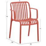 ΠΟΛΥΘΡΟΝΑ ΕΞΩΤ.ΧΩΡΟΥ CONVEE HM6105.05 ΚΟΚΚΙΝΟ ΠΟΛΥΠΡΟΠΥΛΕΝΙΟ 55x56x79Yεκ. - Image 2