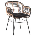 Αγόρασε ΠΟΛΥΘΡΟΝΑ ALLEGRA HM5663.11 ΜΕΤΑΛ.ΣΚΕΛΕΤΟΣ-P.E.RATTAN ΜΠΕΖ-ΜΑΥΡΟ 58x59x81Υεκ σε μοναδική τιμή στο clickforshop.gr