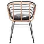 ΠΟΛΥΘΡΟΝΑ ALLEGRA HM5663.11 ΜΕΤΑΛ.ΣΚΕΛΕΤΟΣ-P.E.RATTAN ΜΠΕΖ-ΜΑΥΡΟ 58x59x81Υεκ - Image 6