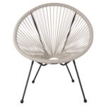 ΠΟΛΥΘΡΟΝΑ HM5872.03 ΤΥΠΟΥ ΦΩΛΙΑ ΜΕΤΑΛ. ACAPULCO ΜΑΥΡΗ-ΕΚΡΟΥ ΣΥΝΘ. RATTAN 71x72x80Υεκ - Image 3