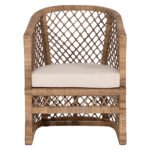 ΠΟΛΥΘΡΟΝΑ MPIKO HM5990 RATTAN ΦΥΣΙΚΟ-ΜΑΞΙΛΑΡΙ ΕΚΡΟΥ 64x68x87Υ εκ. - Image 3