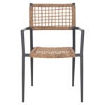 ΠΟΛΥΘΡΟΝΑ TRILAN HM6044.03 ΑΛΟΥΜΙΝΙΟ ΑΝΘΡΑΚΙ ΜΕ ΣΥΝΘΕΤΙΚΟ RATTAN ΦΥΣΙΚΟ 57x59x85Υεκ. - Image 3