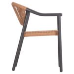 ΠΟΛΥΘΡΟΝΑ KERLY HM6050.10 ΑΛΟΥΜΙΝΙΟ ΣΚΟΥΡΟ ΓΚΡΙ--ΜΠΕΖ ΣΥΝΘΕΤΙΚΟ RATTAN 54x58,5x76Υεκ - Image 4