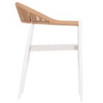 ΠΟΛΥΘΡΟΝΑ BERG HM6284.01 ΑΛΟΥΜΙΝΙΟ & TEXTILENE ΛΕΥΚΟ--P.E.TWISTED RATTAN 55x56x79Υεκ - Image 4