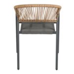 ΠΟΛΥΘΡΟΝΑ HOMAN HM6430.01 ΓΚΡΙ ΜΕΤΑΛΛΟ & TEXTILENE--ΜΠΕΖ P.E.RATTAN 53x58x75Υεκ - Image 5