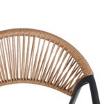 ΠΟΛΥΘΡΟΝΑ HOMAN HM6430.01 ΓΚΡΙ ΜΕΤΑΛΛΟ & TEXTILENE--ΜΠΕΖ P.E.RATTAN 53x58x75Υεκ - Image 6