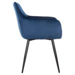 ΠΟΛΥΘΡΟΝΑ LATRELL HM8582.08 ΜΠΛΕ ΒΕΛΟΥΔΟ & ΜΑΥΡΑ ΜΕΤΑΛΛΙΚΑ ΠΟΔΙΑ 57x56x84Yεκ. - Image 4