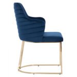 ΠΟΛΥΘΡΟΝΑ SOLANA HM9275.08 ΑΠΟ ΜΠΛΕ ΒΕΛΟΥΔΟ ΜΕ ΜΕΤΑΛΛΙΚΑ ΧΡΥΣΑ ΠΟΔΙΑ 54x63x87Υ εκ. - Image 4