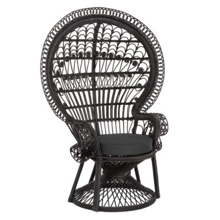 Αγόρασε ΠΟΛΥΘΡΟΝΑ ROYAL PEACOCK HM9342.03 RATTAN ΜΑΥΡΟ-ΜΑΞΙΛΑΡΙ ΜΑΥΡΟ 114x72x150Yεκ. σε μοναδική τιμή στο clickforshop.gr
