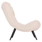 ΠΟΛΥΘΡΟΝΑ BRYM HM9605.06 ΕΚΡΟΥ ΜΠΟΥΚΛΕ ΥΦΑΣΜΑ-ΜΑΥΡΑ ΞΥΛΙΝΑ ΠΟΔΙΑ 97x80x100Υ εκ. - Image 4