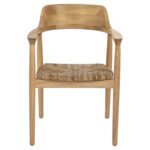 ΠΟΛΥΘΡΟΝΑ KINGSLEY HM9634.01 ΞΥΛΟ TEAK & ΨΑΘΑ ΣΕ ΦΥΣΙΚΟ ΧΡΩΜΑ 57,5x54x80Yεκ. - Image 3