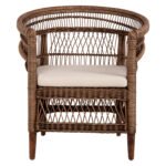 ΠΟΛΥΘΡΟΝΑ MALAWI HM9635.01 ΞΥΛΟ ΜΑΟΝΙ & RATTAN--Β'ΔΙΑΛΟΓΗΣ 80x70x86Υεκ. - Image 3