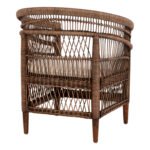 ΠΟΛΥΘΡΟΝΑ MALAWI HM9635.01 ΞΥΛΟ ΜΑΟΝΙ & RATTAN--Β'ΔΙΑΛΟΓΗΣ 80x70x86Υεκ. - Image 5