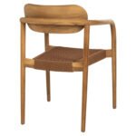 ΠΟΛΥΘΡΟΝΑ OSLO HM9636.01 ΞΥΛΟ TEAK ΦΥΣΙΚΟ & ΚΑΦΕ ΣΧΟΙΝΙ 55x54x80Y εκ. - Image 5