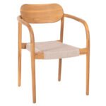 Αγόρασε ΠΟΛΥΘΡΟΝΑ OSLO HM9636.07 ΞΥΛΟ TEAK ΦΥΣΙΚΟ & ΜΠΕΖ ΣΧΟΙΝΙ 55x54x80Yεκ. σε μοναδική τιμή στο clickforshop.gr