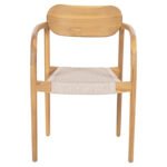 ΠΟΛΥΘΡΟΝΑ OSLO HM9636.07 ΞΥΛΟ TEAK ΦΥΣΙΚΟ & ΜΠΕΖ ΣΧΟΙΝΙ 55x54x80Yεκ. - Image 3