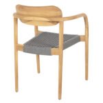 ΠΟΛΥΘΡΟΝΑ OSLO HM9636.08 ΞΥΛΟ TEAK ΦΥΣΙΚΟ & ΓΚΡΙ ΣΧΟΙΝΙ 55x54x80Yεκ. - Image 5