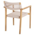 ΠΟΛΥΘΡΟΝΑ CHARLOTTE HM9637.07 ΞΥΛΟ TEAK & ΜΠΕΖ ΣΧΟΙΝΙ--B'ΔΙΑΛΟΓΗΣ 58x61x81Yεκ. - Image 5