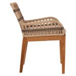 ΠΟΛΥΘΡΟΝΑ STARDOM HM9760.02 ΞΥΛΟ ΤΕΑΚ ΚΑΙ ΣΧΟΙΝΙ ΦΥΣΙΚΟ ΜΕ ΑΝΘΡΑΚΙ 57x65x83Yεκ. - Image 4