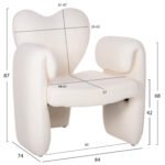 ΠΟΛΥΘΡΟΝΑ HARTT HM9777.05 ΛΕΥΚΟ TEDDY ΥΦΑΣΜΑ 84x74x87Yεκ. - Image 2