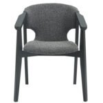 ΠΟΛΥΘΡΟΝΑ YEGER HM9995.01 ΞΥΛΟ ΟΞΙΑΣ ΣΕ ΜΑΥΡΟ-ΣΚΟΥΡΟ ΓΚΡΙ ΥΦΑΣΜΑ 59x58x78Υεκ. - Image 3