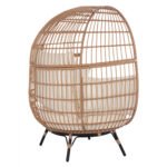 ΠΟΛΥΘΡΟΝΑ ΦΩΛΙΑ ALLEGRA HM5764 ΜΕ WICKER ΣΕ ΜΠΕΖ ΑΠΟΧΡΩΣΗ 110x85x148 εκ. - Image 5