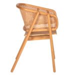 ΠΟΛΥΘΡΟΝΑ KENLEE HM9872 ΦΡΑΞΙΝΟΣ ΚΑΙ ΦΥΣΙΚΟ RATTAN RATTAN ΣΕ ΦΥΣΙΚΟ 57,5x55x81Yεκ. - Image 4