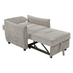 ΠΟΛΥΘΡΟΝΑ-ΚΡΕΒΑΤΙ ORYN HM3307.03 ΜΠΕΖ ΥΦΑΣΜΑ 89x85x84Υεκ. - Image 5