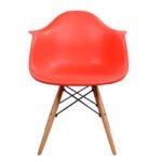 ΠΟΛΥΘΡΟΝΑ ΜΕ ΞΥΛΙΝΑ ΠΟΔΙΑ & ΚΑΘΙΣΜΑ ΚΟΚΚΙΝΟ MIRTO HM005.04 64x60x81 εκ. - Image 3