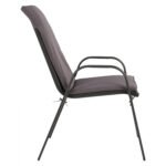 ΠΟΛΥΘΡΟΝΑ LEON ΜΕΤΑΛΛΙΚΗ ΓΚΡΙ ME ΓΚΡΙ ΜΑΞΙΛΑΡΙ HM10573.01 54x70x93 cm. - Image 4