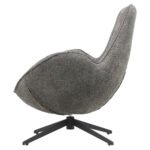 ΠΟΛΥΘΡΟΝΑ ΠΕΡΙΣΤΡΕΦΟΜΕΝΗ BRYNN HM9594.01 ΓΚΡΙ ΜΠΟΥΚΛΕ-ΜΑΥΡΗ ΜΕΤΑΛ. ΒΑΣΗ 86x76x87Υεκ - Image 3