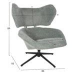 ΠΟΛΥΘΡΟΝΑ ΠΕΡΙΣΤΡΕΦΟΜΕΝΗ BRYLL HM9597.05 ΦΥΣΤΙΚΙ ΜΠΟΥΚΛΕ-ΜΑΥΡΗ ΒΑΣΗ 86x90x97Υεκ. - Image 2