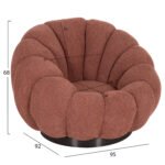 ΠΟΛΥΘΡΟΝΑ ΠΕΡΙΣΤΡΕΦΟΜΕΝΗ GRYMM HM9601.02 ΡΟΖ ΜΠΟΥΚΛΕ-ΜΑΥΡΗ ΜΕΤΑΛ. ΒΑΣΗ 95x92x68Υεκ. - Image 2