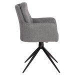 ΠΟΛΥΘΡΟΝΑ ΠΕΡΙΣΤΡΕΦ. BLANS HM9942.01 ΓΚΡΙ ΜΠΟΥΚΛΕ ΥΦΑΣΜΑ-ΜΕΤΑΛΛΙΚΑ ΠΟΔΙΑ 62x60x90Υ - Image 4