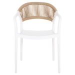 ΠΟΛΥΘΡΟΝΑ ΠΟΛΥΠΡΟΠΥΛΕΝΙΟΥ EVA HM6155.01 ΛΕΥΚΗ ΜΕ ΜΠΕΖ ΣΧΟΙΝΙ 56,5x53x80Υεκ. - Image 3