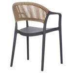 ΠΟΛΥΘΡΟΝΑ ΠΟΛΥΠΡΟΠΥΛΕΝΙΟΥ EVA HM6155.10 ΓΚΡΙ ΜΕ ΜΠΕΖ ΣΧΟΙΝΙ 56,5x53x80Υεκ. - Image 5