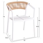 ΠΟΛΥΘΡΟΝΑ ΠΟΛΥΠΡΟΠΥΛΕΝΙΟΥ BOGI HM6240.01 ΛΕΥΚΗ ΜΕ ΜΠΕΖ ΣΧΟΙΝΙ 55x53.5x74Υεκ. - Image 2