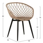 ΠΟΛΥΘΡΟΝΑ ΠΟΛΥΠΡΟΠΥΛΕΝΙΟΥ ΚΑΠΟΥΤΣΙΝΟ-ΜΑΥΡΑ ΜΕΤΑΛΛΙΚΑ ΠΟΔΙΑ ARIADNE HM8001.23 63x56x80Υεκ. - Image 2