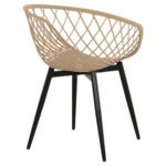 ΠΟΛΥΘΡΟΝΑ ΠΟΛΥΠΡΟΠΥΛΕΝΙΟΥ ΚΑΠΟΥΤΣΙΝΟ-ΜΑΥΡΑ ΜΕΤΑΛΛΙΚΑ ΠΟΔΙΑ ARIADNE HM8001.23 63x56x80Υεκ. - Image 5