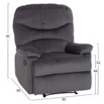 ΠΟΛΥΘΡΟΝΑ RELAX BRAYLEN HM3298.01 ΓΚΡΙ ΒΕΛΟΥΔΟ 85x90x95Υεκ. - Image 2