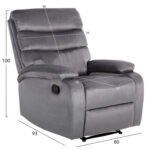 ΠΟΛΥΘΡΟΝΑ RELAX YASUMU HM9783.01 ΓΚΡΙ ΒΕΛΟΥΔΟ 80x93x100Υεκ. - Image 2