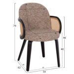 ΠΟΛΥΘΡΟΝΑ ΤΡΑΠΕΖΑΡΙΑΣ BECKER HM18246.03 PLYWOOD ΜΑΥΡΟ--ΚΑΦΕ ΥΦΑΣΜΑ 54x62x79Υεκ. - Image 2