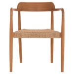 ΠΟΛΥΘΡΟΝΑ ΤΡΑΠΕΖΑΡΙΑΣ ROBBY HM18350 ΞΥΛΟ TEAK & ΣΧΟΙΝΙ VIRO ΦΥΣΙΚΟ 55x50x71Υεκ. - Image 3
