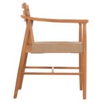 ΠΟΛΥΘΡΟΝΑ ΤΡΑΠΕΖΑΡΙΑΣ ROBIN HM18351 ΞΥΛΟ TEAK & ΣΧΟΙΝΙ VIRO ΦΥΣΙΚΟ 53,5x60x78Υεκ - Image 4