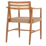 ΠΟΛΥΘΡΟΝΑ ΤΡΑΠΕΖΑΡΙΑΣ ROBIN HM18351 ΞΥΛΟ TEAK & ΣΧΟΙΝΙ VIRO ΦΥΣΙΚΟ 53,5x60x78Υεκ - Image 5