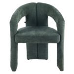 ΠΟΛΥΘΡΟΝΑ ΤΡΑΠΕΖΑΡΙΑΣ NEZA HM18362.04 ΠΡΑΣΙΝΟ ΥΦΑΣΜΑ 64x60x76,5Υεκ - Image 4